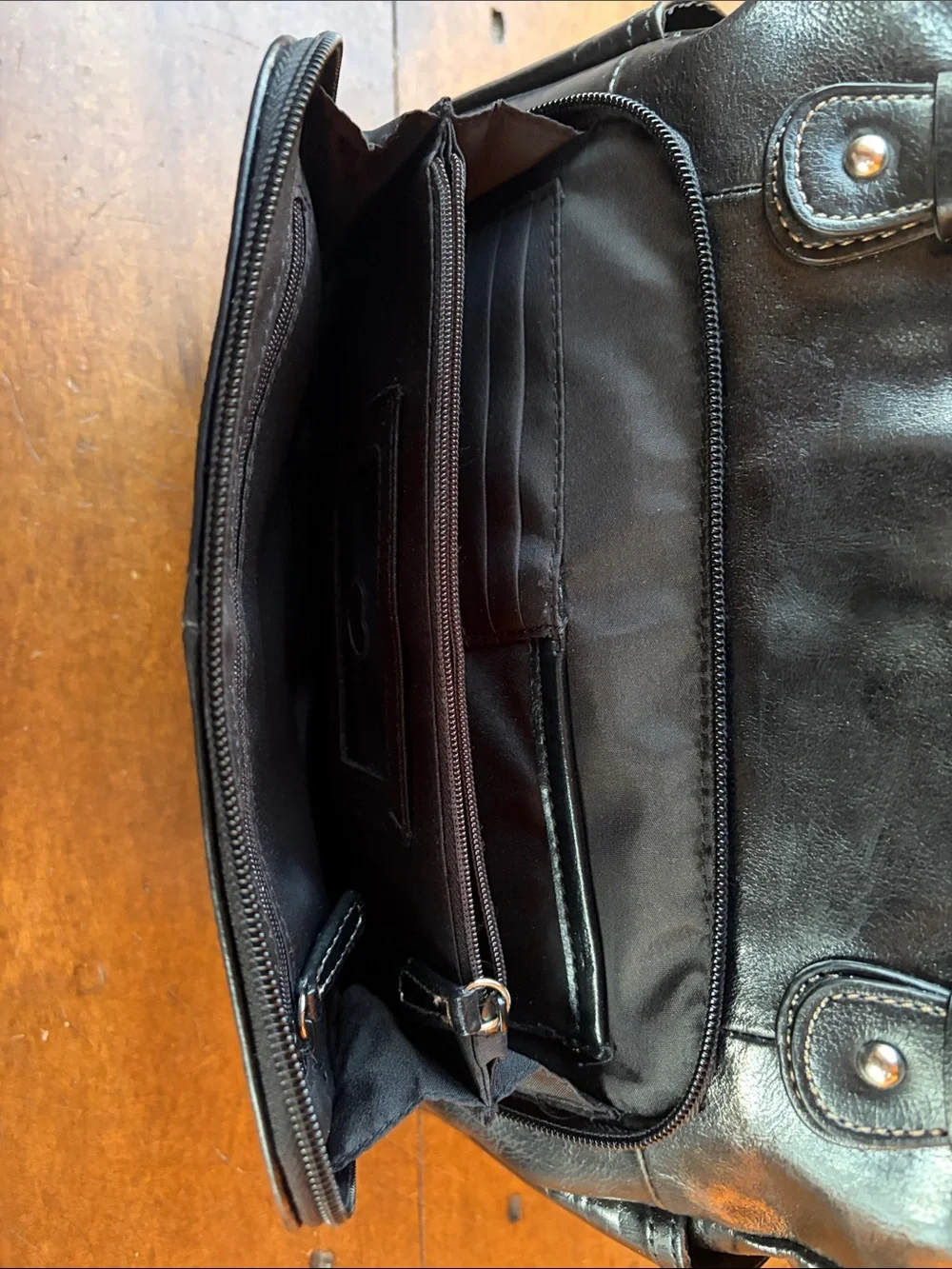 Giani Bernini Black Leather Satchel